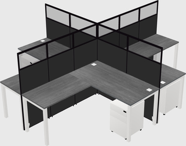 Shared l-shaped cubicles