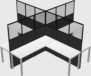 Shared l-shaped cubicles