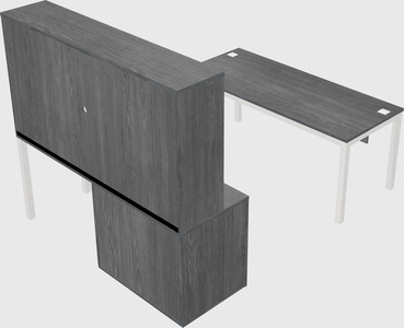 Parallel desk + cabinet