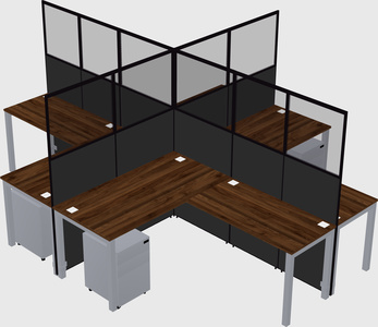 Shared l-shaped cubicles