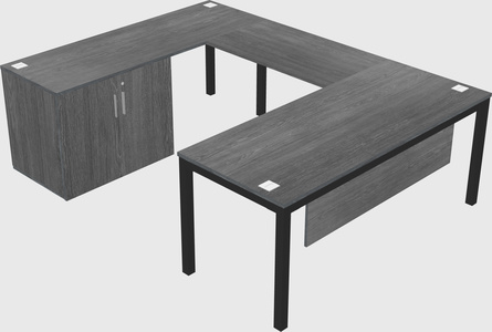 Bureau + armoire en u