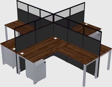 Shared l-shaped cubicles