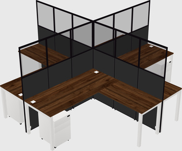 Shared l-shaped cubicles