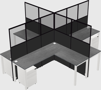 Shared l-shaped cubicles
