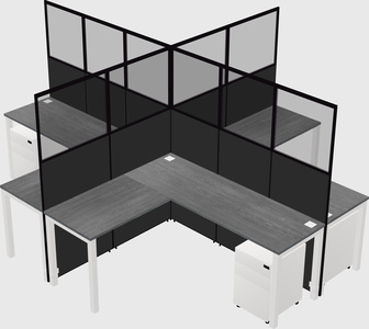 Shared l-shaped cubicles
