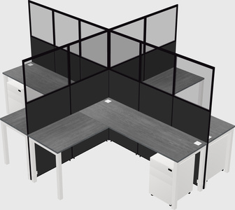 Shared l-shaped cubicles