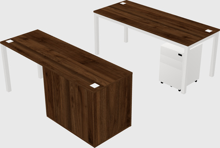 Parallel desk + cabinet