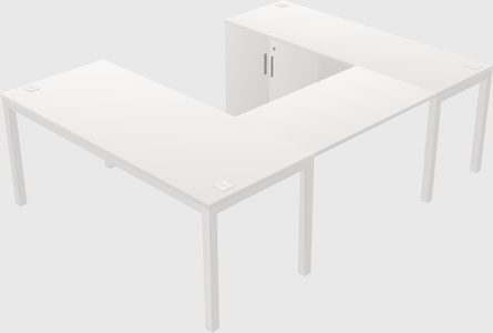 Bureau + armoire en u