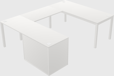 Bureau + armoire en u