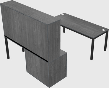 Parallel desk + cabinet
