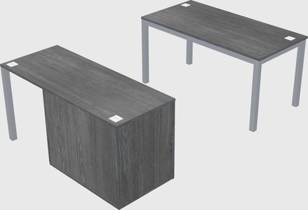 Parallel desk + cabinet