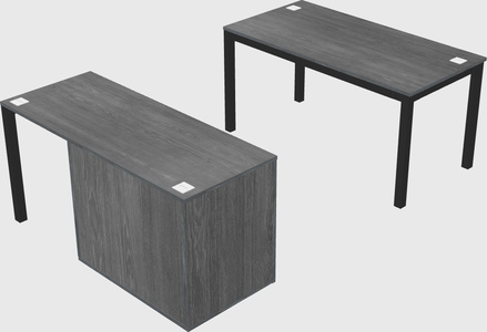 Parallel desk + cabinet
