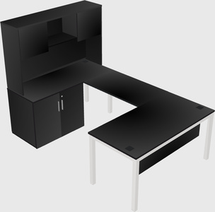 Bureau + armoire en u