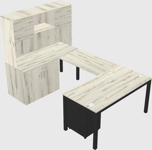 Bureau + armoire en u
