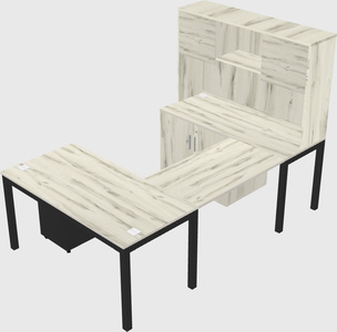 Bureau + armoire en u