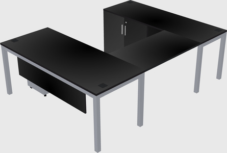 Bureau + armoire en u