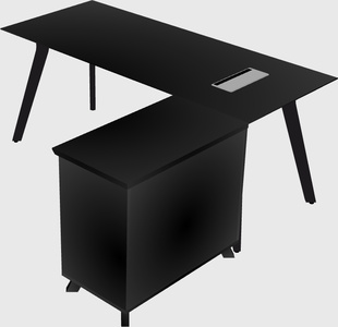 L-shaped desk