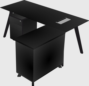 L-shaped desk