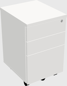 Mobile pedestal file cabinet
