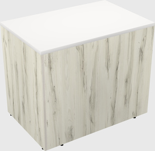 Desk return - wooden base