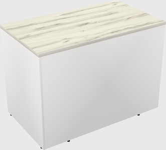 Desk return - wooden base