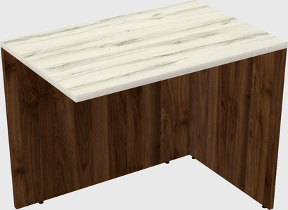 Desk return - wooden base