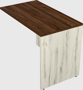 Desk return - wooden base