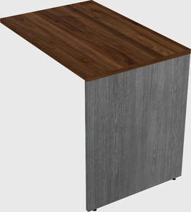 Desk return - wooden base