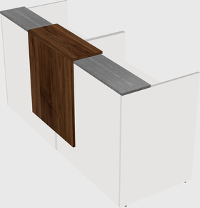 Shared u-shaped reception desks