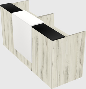 Shared u-shaped reception desks