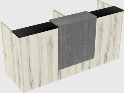 Shared u-shaped reception desks