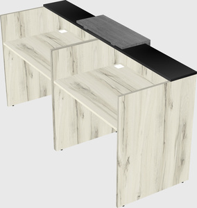 Shared u-shaped reception desks