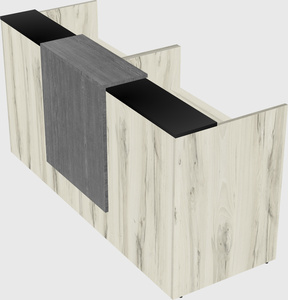 Shared u-shaped reception desks