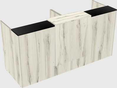Shared u-shaped reception desks
