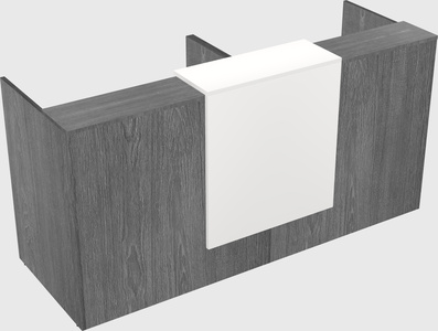 Shared u-shaped reception desks