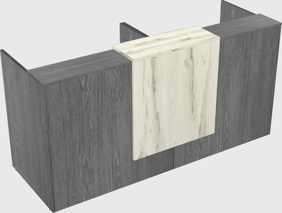 Shared u-shaped reception desks