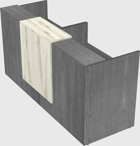 Shared u-shaped reception desks