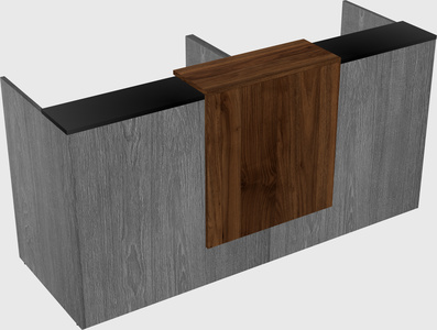 Shared u-shaped reception desks