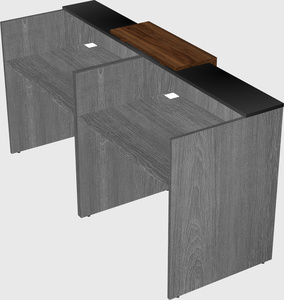 Shared u-shaped reception desks