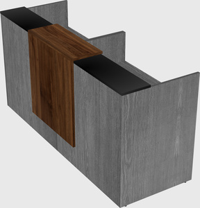 Shared u-shaped reception desks
