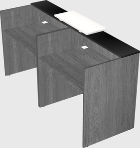 Shared u-shaped reception desks