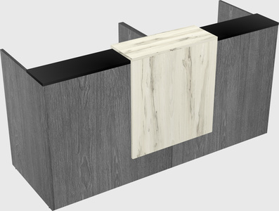 Shared u-shaped reception desks