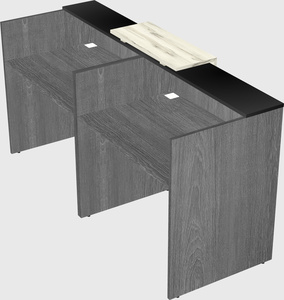 Shared u-shaped reception desks