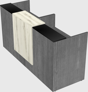 Shared u-shaped reception desks