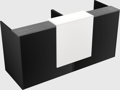 Shared u-shaped reception desks