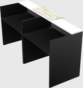 Shared u-shaped reception desks