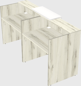 Shared u-shaped reception desks
