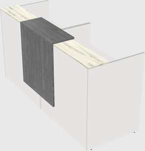Shared u-shaped reception desks