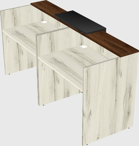 Shared u-shaped reception desks