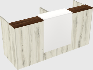 Shared u-shaped reception desks